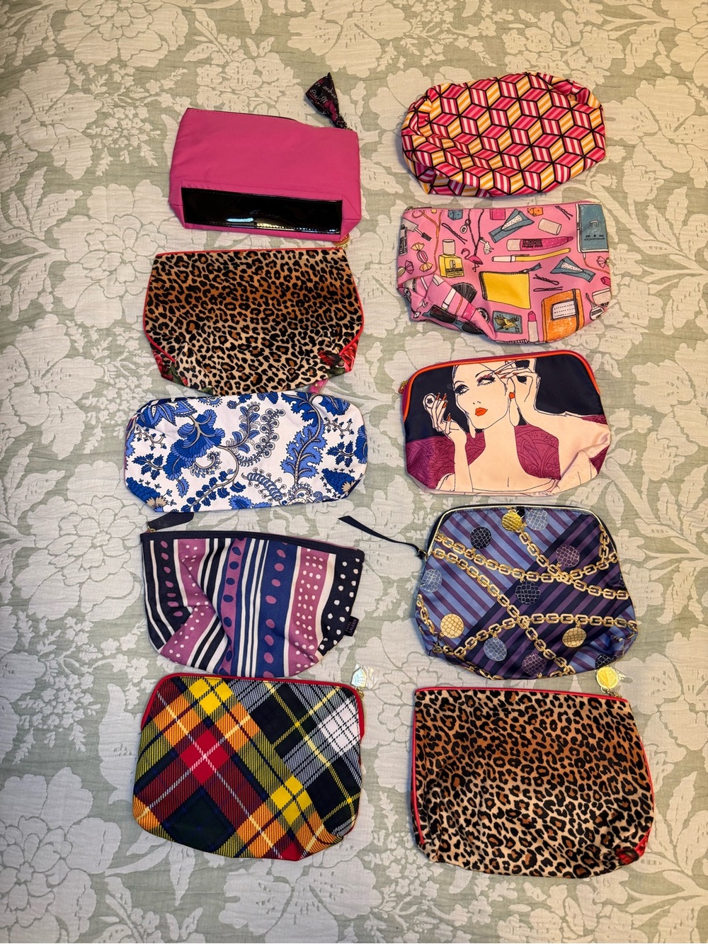 Assorted Small Cosmetic Pouches - Mixed Prints & Colors - Picture 2 of 2